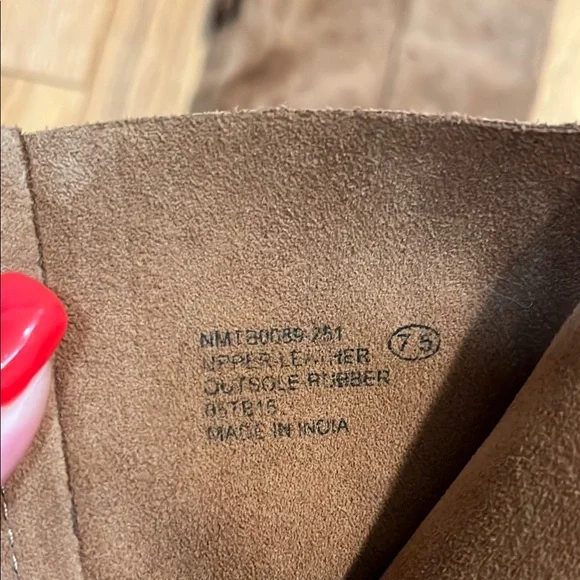 Naughty Monkey Brown Heeled Stride Suede Boots Size 7.5 - Picture 4 of 16